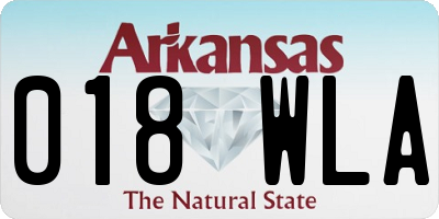 AR license plate 018WLA
