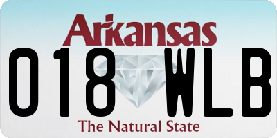 AR license plate 018WLB