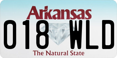 AR license plate 018WLD