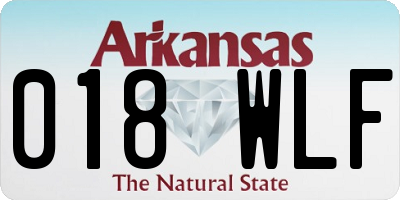 AR license plate 018WLF
