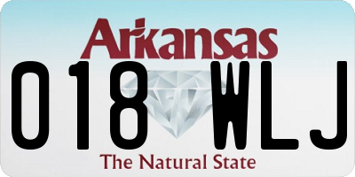 AR license plate 018WLJ