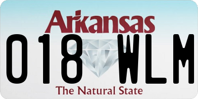 AR license plate 018WLM