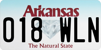 AR license plate 018WLN