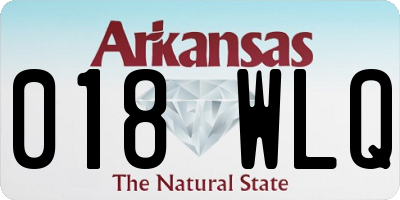 AR license plate 018WLQ