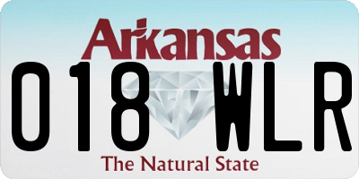 AR license plate 018WLR