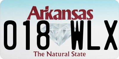 AR license plate 018WLX