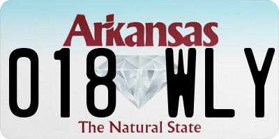 AR license plate 018WLY