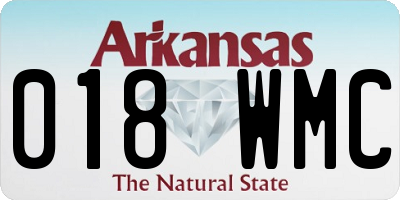 AR license plate 018WMC