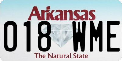 AR license plate 018WME