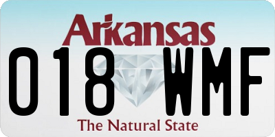 AR license plate 018WMF