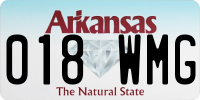 AR license plate 018WMG