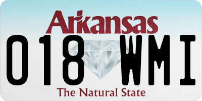AR license plate 018WMI