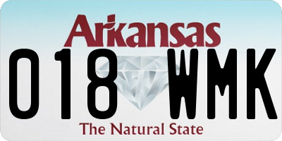 AR license plate 018WMK