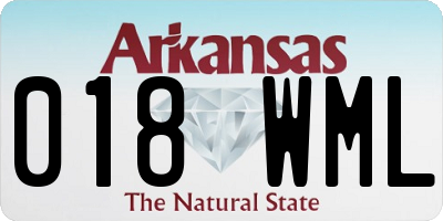 AR license plate 018WML