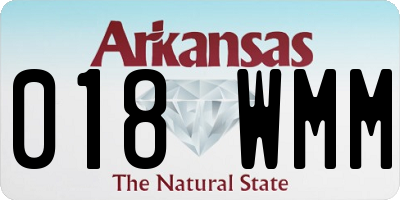 AR license plate 018WMM