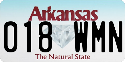 AR license plate 018WMN