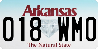 AR license plate 018WMO