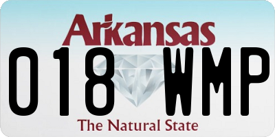 AR license plate 018WMP