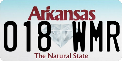 AR license plate 018WMR