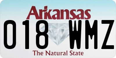 AR license plate 018WMZ