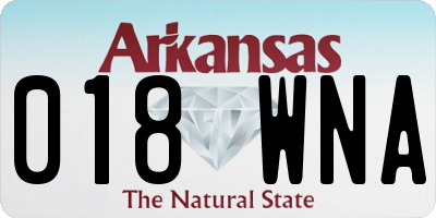 AR license plate 018WNA