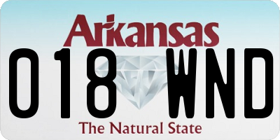 AR license plate 018WND