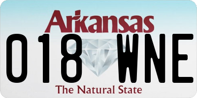 AR license plate 018WNE