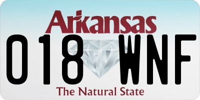 AR license plate 018WNF