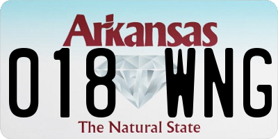 AR license plate 018WNG