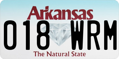 AR license plate 018WRM
