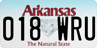 AR license plate 018WRU