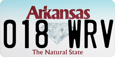 AR license plate 018WRV