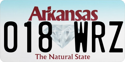 AR license plate 018WRZ