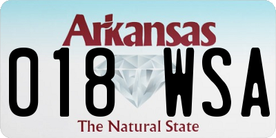 AR license plate 018WSA