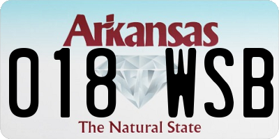 AR license plate 018WSB