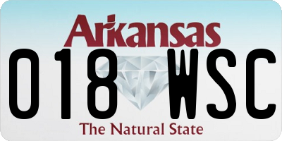 AR license plate 018WSC