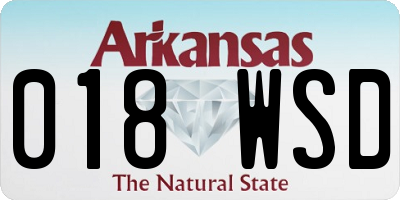 AR license plate 018WSD