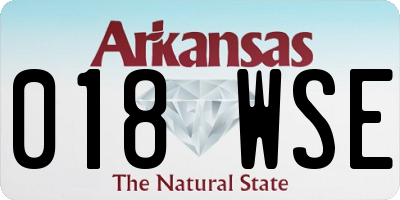 AR license plate 018WSE