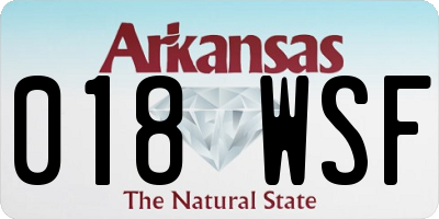 AR license plate 018WSF
