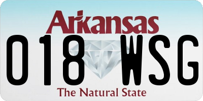 AR license plate 018WSG