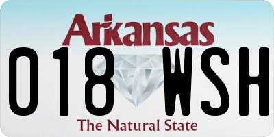 AR license plate 018WSH