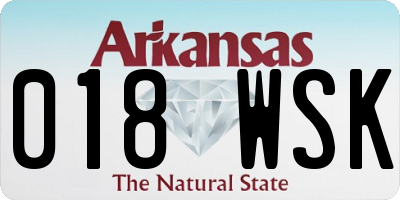 AR license plate 018WSK