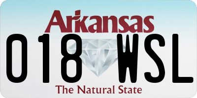 AR license plate 018WSL