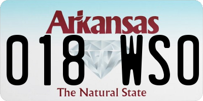 AR license plate 018WSO