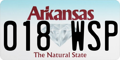 AR license plate 018WSP