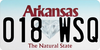 AR license plate 018WSQ