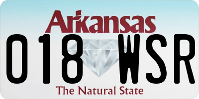 AR license plate 018WSR