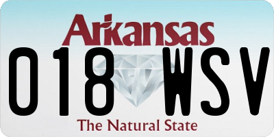 AR license plate 018WSV