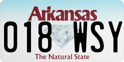AR license plate 018WSY