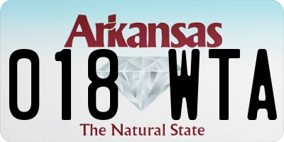 AR license plate 018WTA
